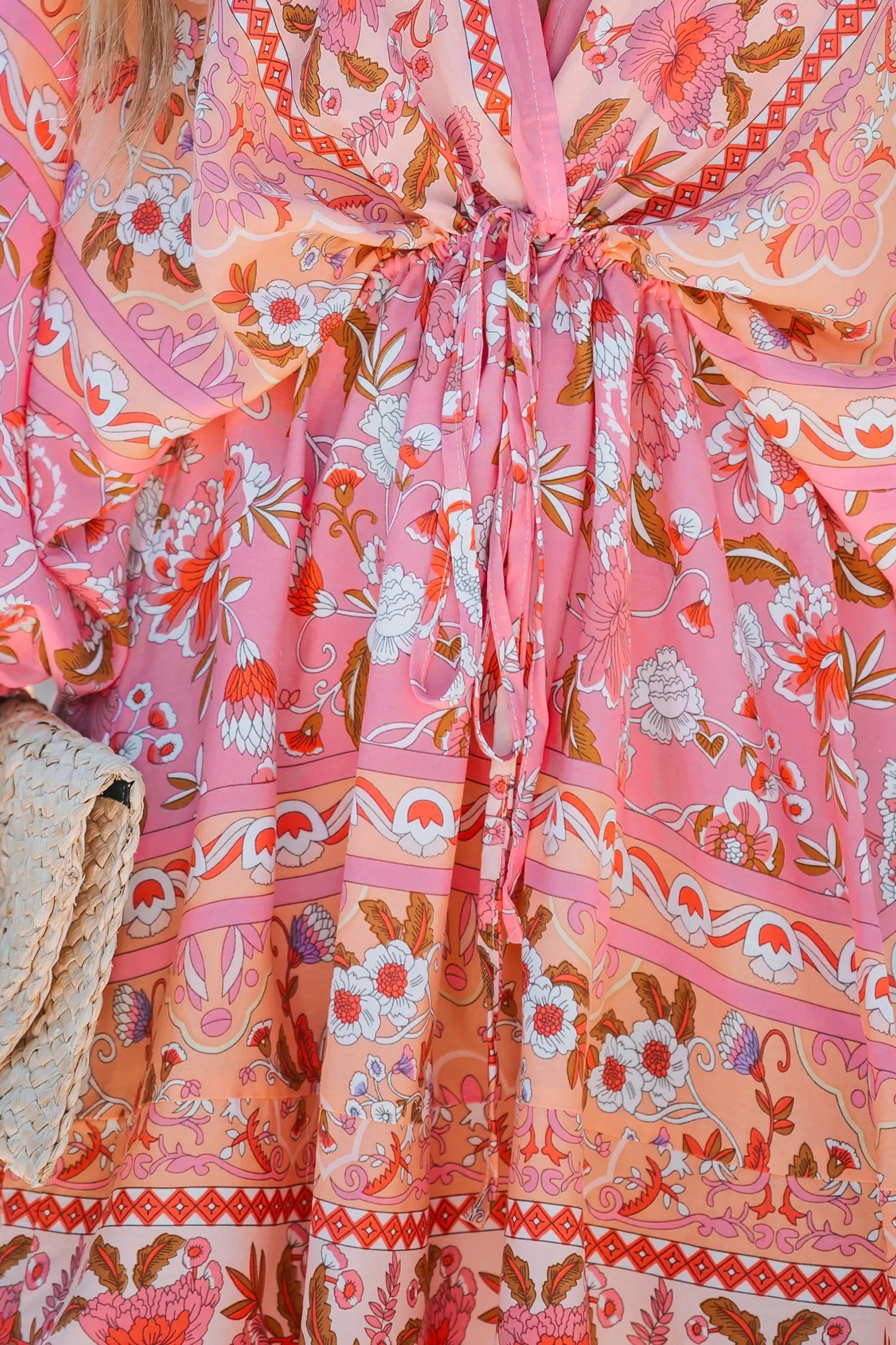 Blush Bloom Boho Mini Dress