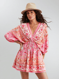 Blush Bloom Boho Mini Dress - IntimaBay
