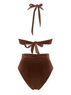 Chocolate Ring Detail Bikini Set - IntimaBay