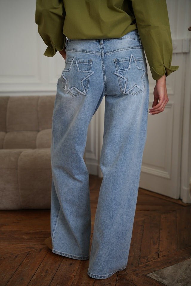 IntimaBay Star Patch Panel Jeans - IntimaBay