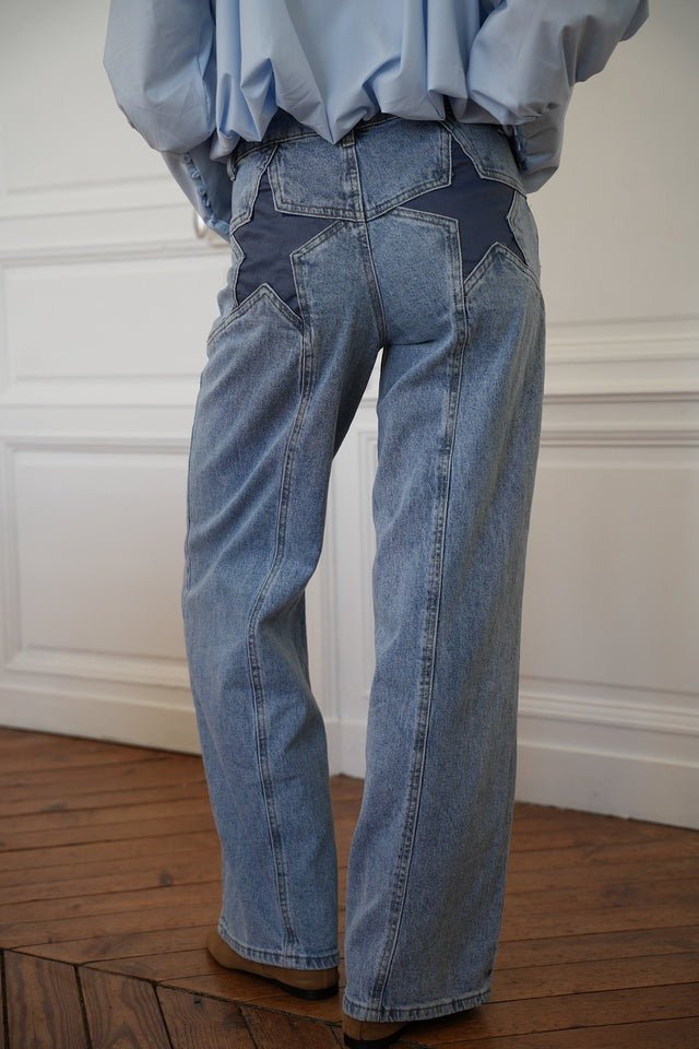 IntimaBay Star Patch Panel Jeans - IntimaBay