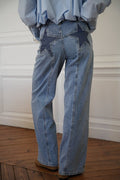 IntimaBay Star Patch Panel Jeans - IntimaBay