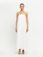 Ivory Eyelet Maxi Dress - IntimaBay
