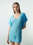 Marina Pleated V - Neck Tunic - IntimaBay