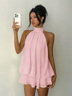 Rosalie Halter Mini Dress - IntimaBay