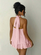 Rosalie Halter Mini Dress - IntimaBay
