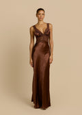 Valencia Silk Lace Maxi Dress - IntimaBay