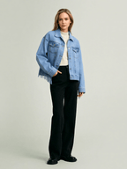 Vintage Fringe Denim Jacket - IntimaBay