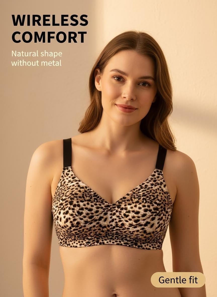 Wild Ease™ Wireless Leopard Bra - IntimaBay